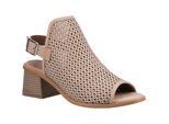 Hush Puppies Louise Heeled Damen Sandalen Aus Leder In Taupe