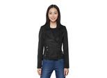 Dames leren matzwarte Brando bikerjack - Constantia