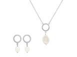 Orphelia 'Spa' Dames 925 Sterling Zilveren Set: Ketting + Oorbellen - Zilver SET-7575