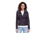 Dames leren paarse Brando bikerjack - Constantia