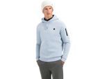 No Excess Sweater hooded brushed dusty blue