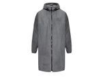 Burberry logo bedrukte grijze jas met capuchon en rits