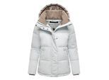 Marikoo dames gewatteerde jas Omariaa met colorblock & afneembare capuchon