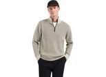 No Excess Pullover half zipper 2 coloured mel stone