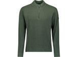 No Excess Pullover half zip rib variation dark green