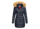 Navahoo Dames Winterjas Papaya – Getailleerd, Warm & Met Afneembare Bontkraag