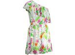 Floral Papegaai Mini Jurk Relaxed Fit