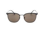 Hugo Boss - Sonnenbrille mit dunklem Ruthenium-Grau-Rahmen und grauen Gläsern