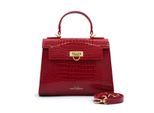 Cannes tas croco-effect rood