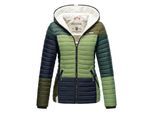 Navahoo Dames Gewatteerde Jas Multikulti – Licht, Trendy & Met Colour-Blocking Design