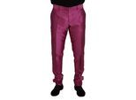 Paarse Satijnen Broek Slim Fit