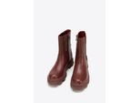 Wittchen Damen-Chelsea-Boots aus Leder mit Plateau, Kirschrot, Naturleder