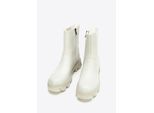 Wittchen Damen-Chelsea-Boots aus Leder mit grau-beigem Plateau