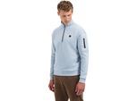 No Excess Sweater half zip brushed dusty blue