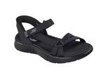 Skechers GO WALK Flex Illuminate Textil Damen Schwarz Standard Sandalen