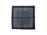 Blauwe Gedrukte Zijde Vierkante Mannen Foulard Sjaal