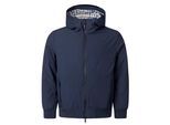 Aquascutum Heren Actieve Gevoerde Jas met Capuchon (Marineblauw)