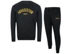 Aquascutum Old School Crewneck Zwarte Trainingsbroekset