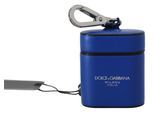 Dolce & Gabbana Elegante Blauwe Leren Airpods Dameshoes