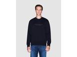 Rundhals-Sweatshirt in Dunkelblau