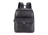 Echte leren zwarte vintage laptoprugzak reistas - Cove