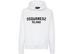 Dsquared2 Milano Logo Cool Fit Weißer Hoodie
