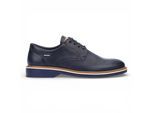 Pikolinos Heren Derby schoenen van blauw leer met vetersluiting - Bordeauxrood