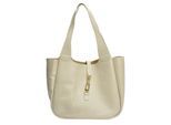 Roberta M Beige Rundleer Tas