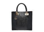 Roberta M Zwart Rundleer Tas