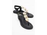 Giulia Leder Flach Sandale (Women)