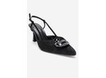 Levia Geweven Pump met Puntige Neus en Slingback
