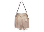 Roberta M Beige Rundleer Tas