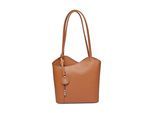 Anna Luchini Brown Rundleer Tas