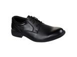 Skechers Dreston Rasmiss Leren Heren Zwarte Standaard Veterschoenen