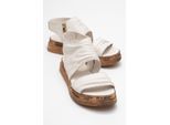 Lunas Leder Side-Zip Flach Absatz Sandale