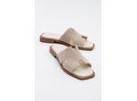 Jez Leder Slide Sandale (Women)