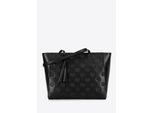 Wittchen Dames leren shopper met kenmerkende zwarte en zilveren zwarte en