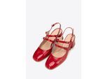 Wittchen Damen-Pumps aus rotem Leder mit Riemchen