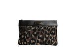 Multikleuren Luipaard Jacquard Print Logo Plaque Pouch Tas