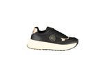 Blauer Zwarte Leren Dames Sneakers