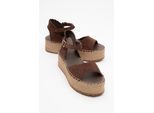 Serez Leder Plateau-Espadrilles Sandale (Damen)