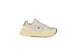 Blauer Beige Leren Dames Sneakers