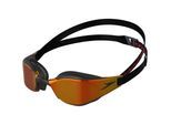 Speedo Unisex volwassene Fastskin Hyper Elite zwembril (Zwart/Oxidegrijs/Vuurrood)