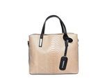 Roberta M Beige Rundleer Tas
