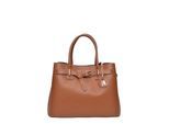 Anna Luchini Brown Rundleer Tas