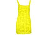 Kanten Jurk Neon Gele Mini Jurk