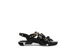 Dolce & Gabbana Schwarze Leder Nieten Slides Sandalen Schuhe