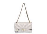 Roberta M Grijs Rundleer Tas