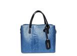 Roberta M Blauw Rundleer Tas