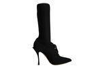 Dolce & Gabbana Schwarze Stiletto-Absatz Stiefel Halbhochschuhe